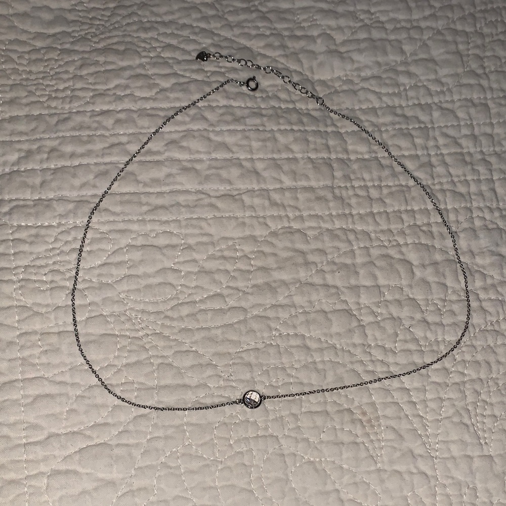 Silver Necklace with Circular Pendant